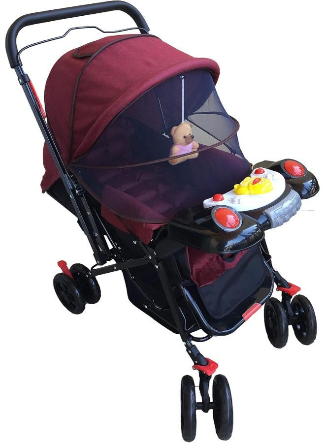 ال سي عربة أطفال قابلة للطي وخفيفة الوزن مع مقعد قابل للتعديل ومظلة شمسية للأطفال حديثي الولادة والأطفال الصغار - Image 2